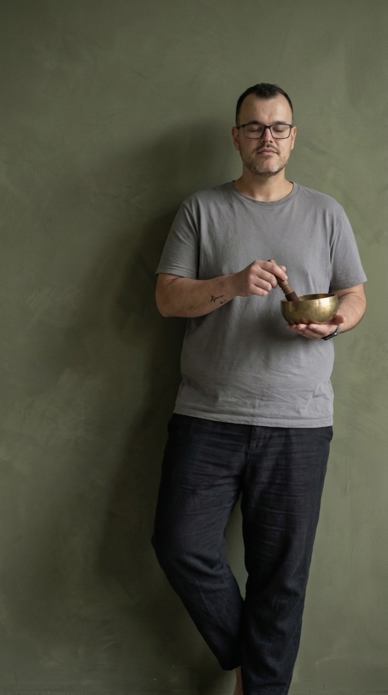 Scott with singing bowl